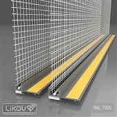 LIKOV LS-VHL 06 lišta okenní začišť. 6mm s krycí lam. a s tk.100mm délka 2,4m šedá tmavá